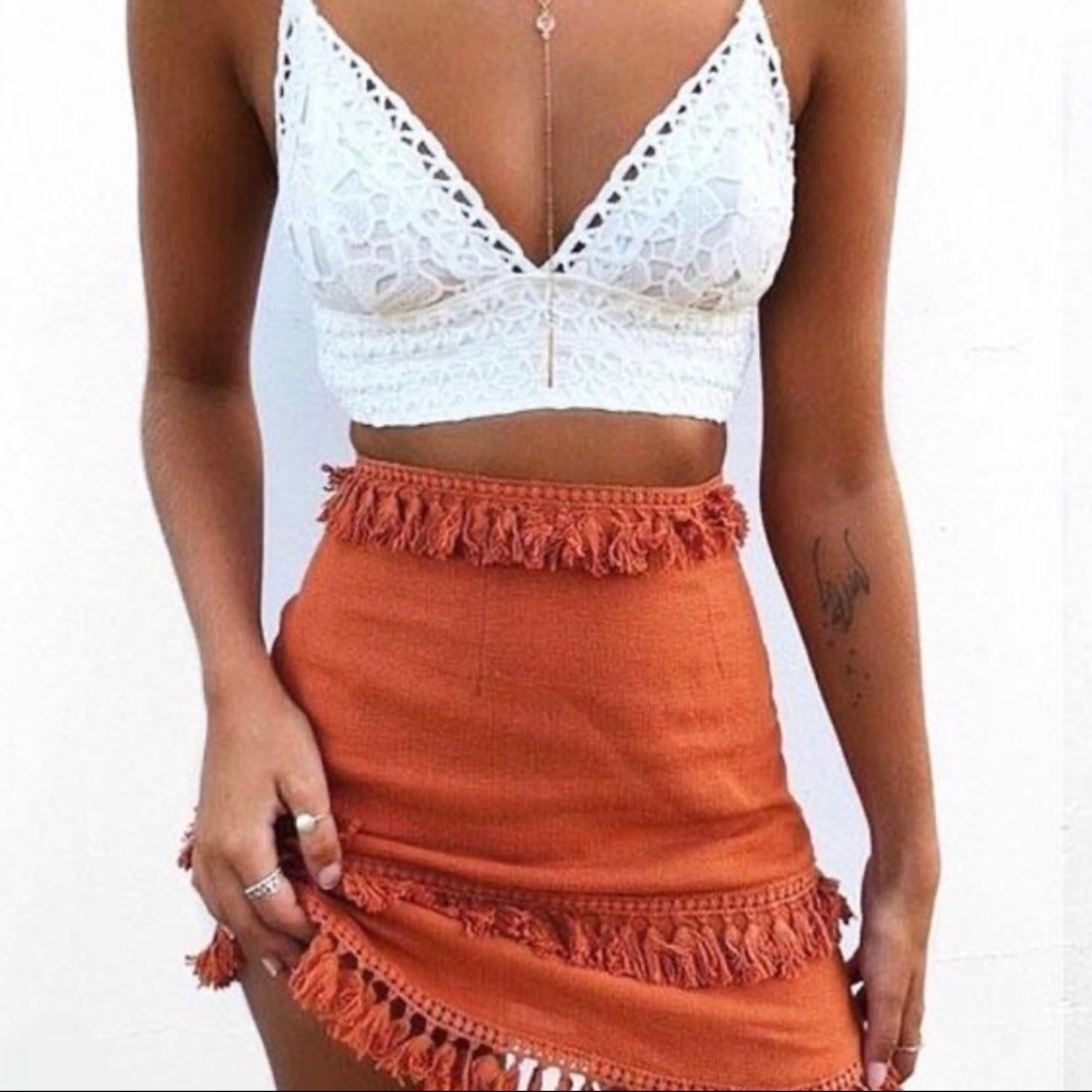 Wildflower Shop S Boho Ghita Tassel Skirt